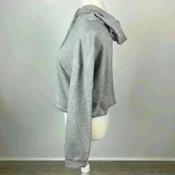 SHEIN Light Grey Cropped Hoodie Size M - Picture 3 of 9